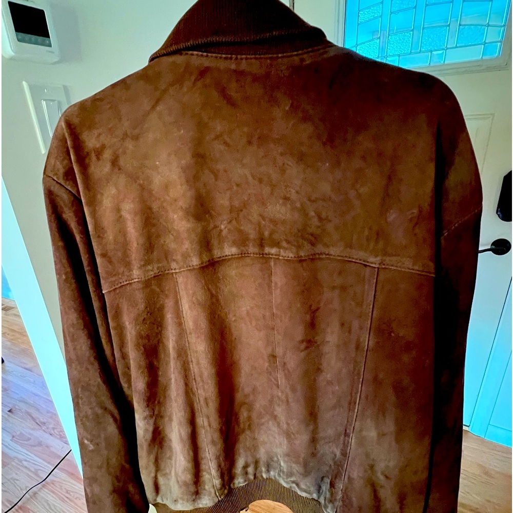 Casa López Brown Suede Jacket, Size Large. Good condition.